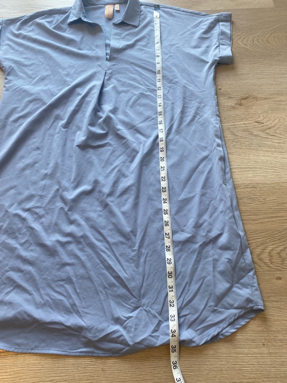 Indyeva Blue Collared Shift Dress Medium | Travel Casual Athleisure - Picture 11 of 11